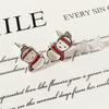 European Elk Snowman Christmas Earrings