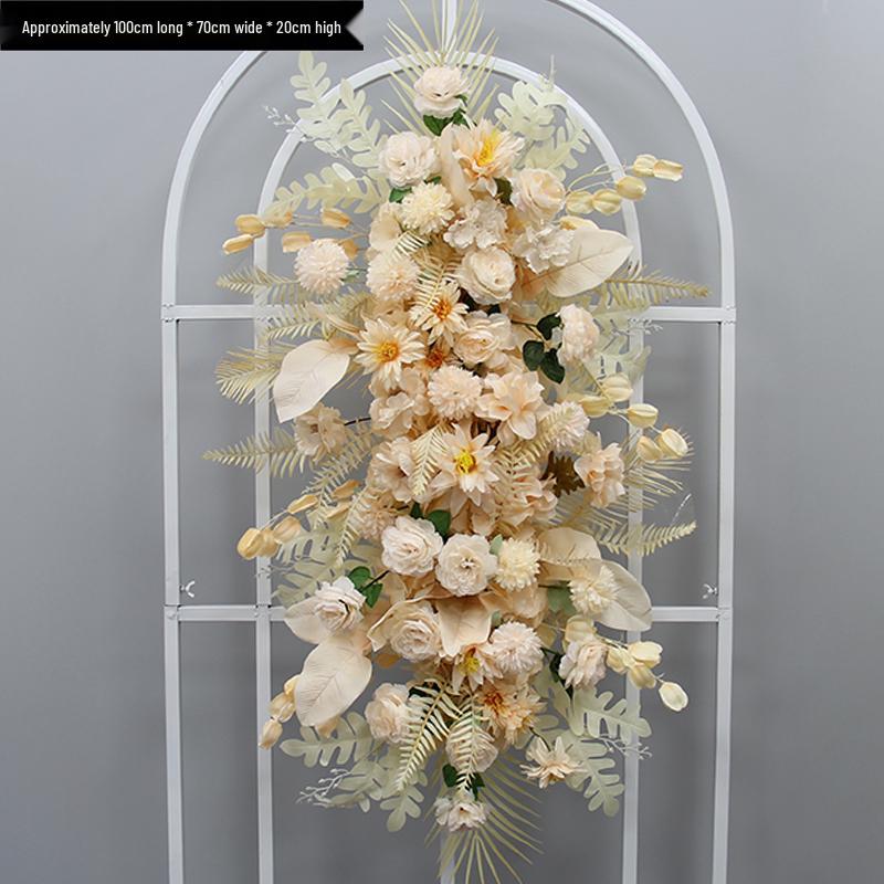 Blumen Kunstseide Blumenstreifen Set: Lange Hängegang-Anordnung & Hochzeitsaal-Dekor