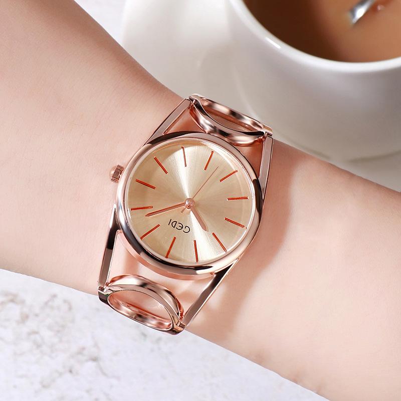 European And American Women'S Watch Temperament Hollow Large Dial Women'S Watch Waterproof Quartz Watch