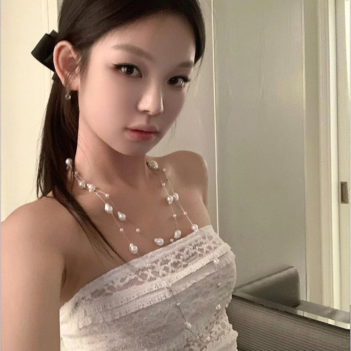 Французское многослойное жемчужное ожерелье со звездами - Роскошный чокер для женщин