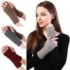 Herbst- und Winterstrick-Tau-Fingerärmel Zopfmuster Kurze Handschuhe Herren- und Damenwolle Warm und Kalt Handgelenkschutz Armstulpe