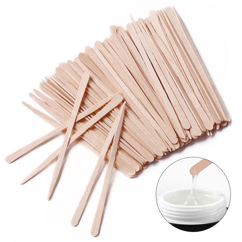 100 Wooden Waxing Spatulas for Hair Removal - Multiple Sizes