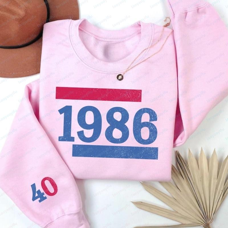 Retro th Birthday Pullover Custom Birth Year Gift for Men and Women Classic Party Sweatshirt Winter Matching Hoodies
