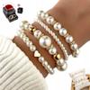Women' Pearl Bracelet 4 Pieces SET Pearls Set PEARLS Wedding