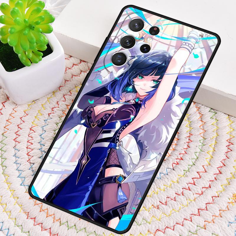 Genshin Impact Yelan Silicone Phone Case For Samsung Galaxy Note 10 Pro S26 S25 S24 S23 S22 S21 Plus S25Ultra Capa Cover