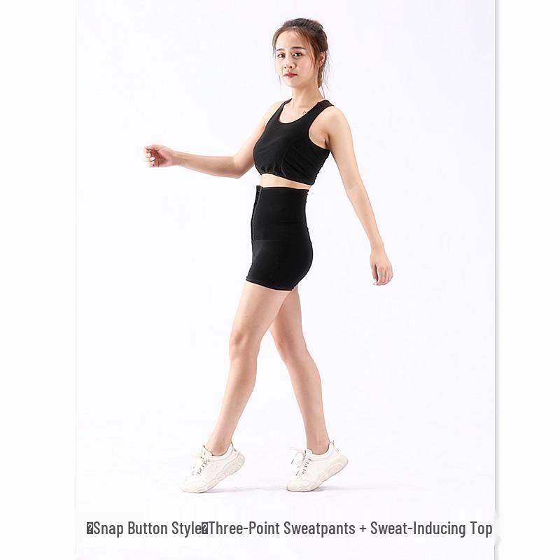 Set Pantaloni Sport de Modelare pentru Femei 9 Minute - Control Abdomen, Croială Strânsă, Design cu Nasturi