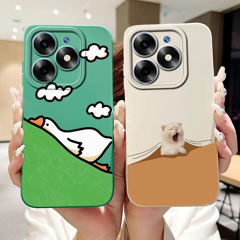 For Tecno Spark 20C Case Spark20 Pro KJ6 Cute Animals Carton Cover Soft TPU Phone Case For Tecno Spark 20 Pro Plus Spark20 Shell