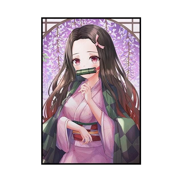 Demon Slayer Anime Poster Kamado Nezuko Character Decorative Canvas Painting Kids Room Wall Art Prints Modern Home Decor Murals No Frame