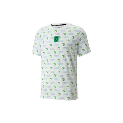 X Minecraft AOP T-Shirt Weiß Herren Streetwear 534375-02