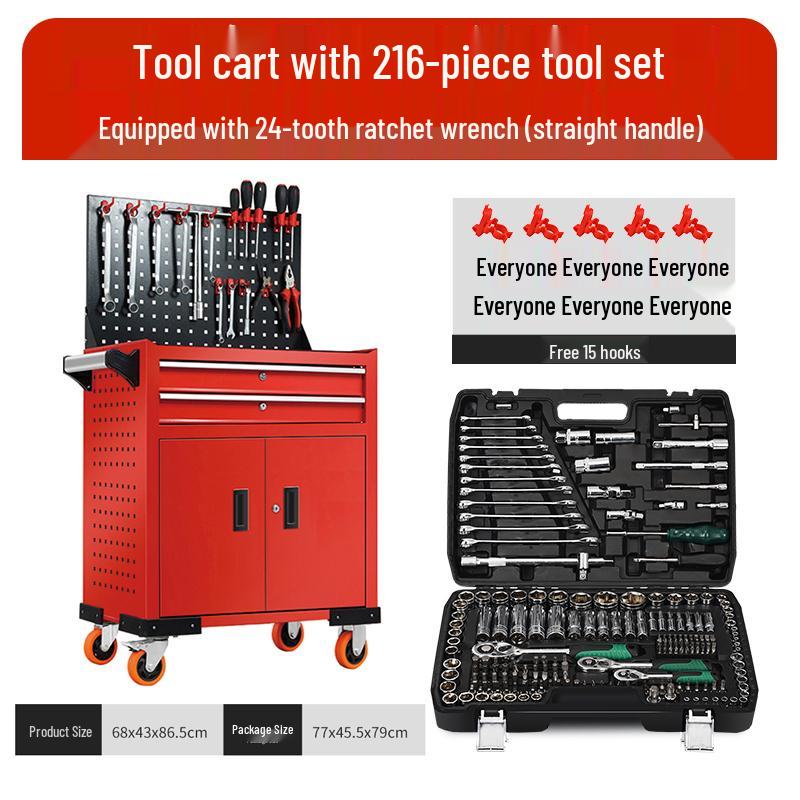 216-Piece Automotive Repair Set: Ratchet Wrench, Socket, and Tools for Car & Motorcycle Maintenance