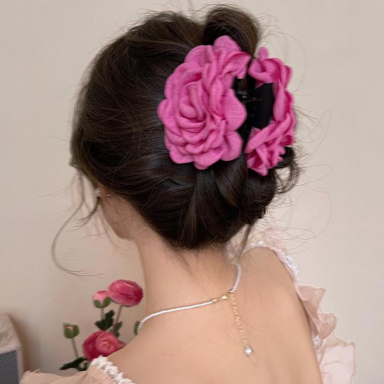 Caro Style Rose Flower Claw Clip: 2025 Trendy Hair Accessory for Women