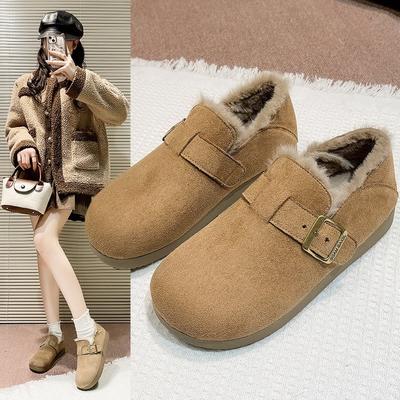 Fleece All-inclusive Boken Shoes Women's 2025 New Autumn and Winter Northeast Cotton Shoes Doudou Shoes Fluffy Shoes Snow Boots