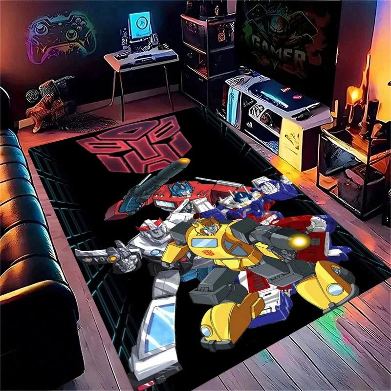 High-quality Cartoon T-Transformers Autobots 3D Bathroom Anti-Slip Mat Rugs for Home Kitchen Floor Decor Carpet