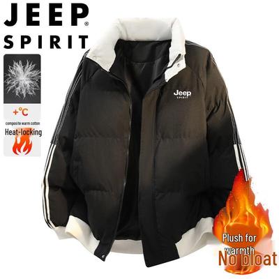 JEEP SPIRIT Men's Winter Stand-Collar Padded Jacket
