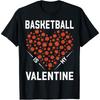 Basketball Is My Valentine Basketball Heart Valentines Day Cotton Men T Shirt