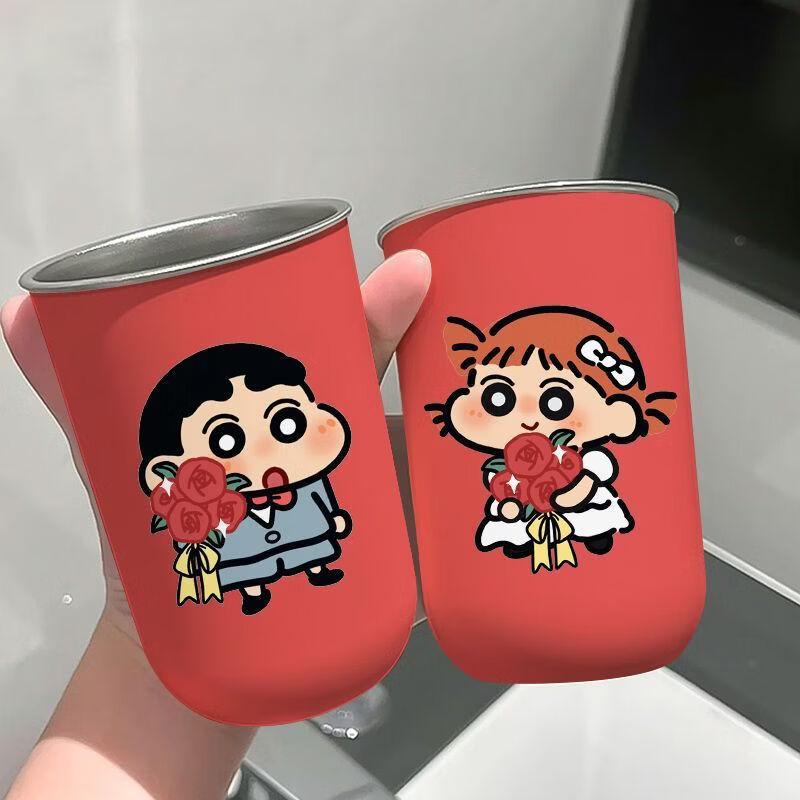 Handon Stainless Steel Couple Mouthwash Cup Set