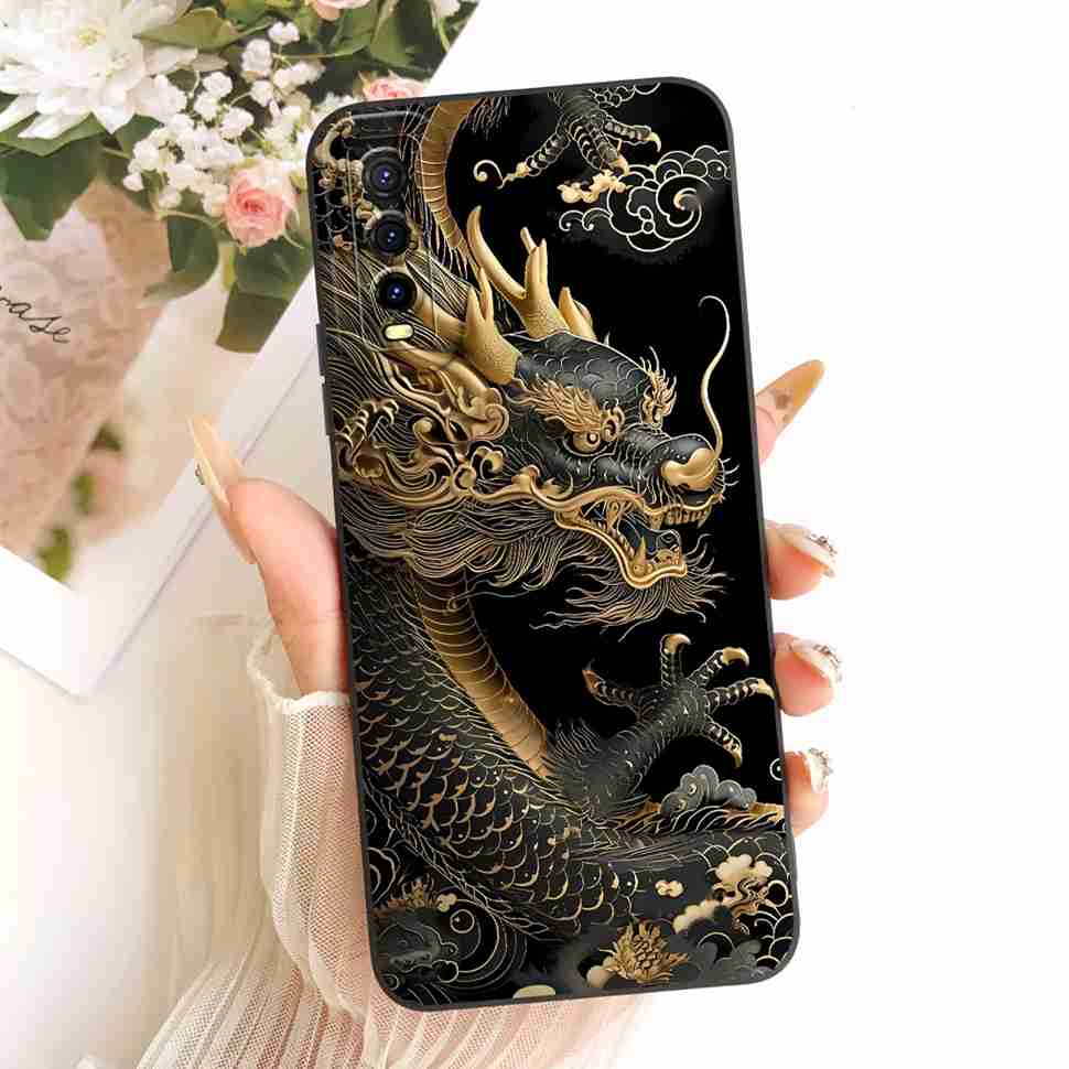 For vivo Y70s 5G Case Luxurious Flower Cartoon Silicone Back Cover For Vivo Y 70s Y51s Y51S V2002A Shockproof Phone Cases Fundas