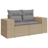 VidaXL Salon de Jardin avec Coussins 9 pcs, Canapés de Terrasse, Ensemble de Meubles de Patio, Mobilier d'Extérieur, Beige 3223038