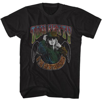 Tom Petty With Wings Black T-Shirt