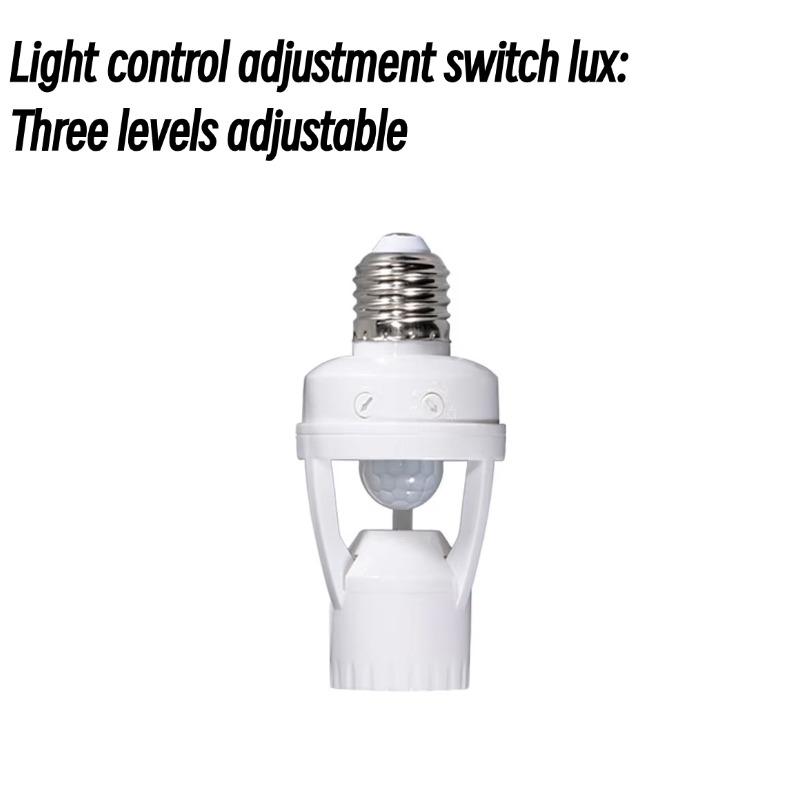 AC85-265V Lampada con Sensore di Movimento Base Portalampada E27 Interruttore Portalampada Adattatore Convertitore Sensore Corporeo Infrarossi a Induzione Umana