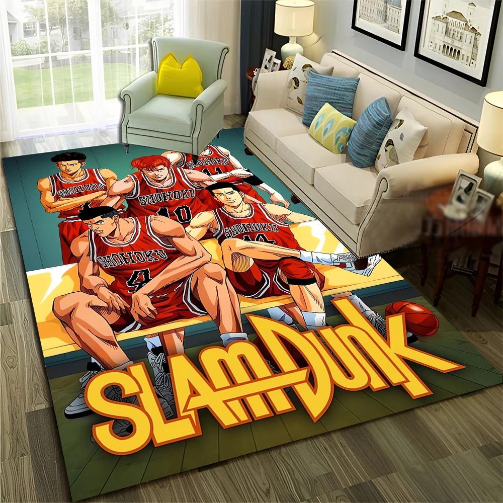 3D Basketball Anime Slam Dunk Cartoon Carpet Rug for Home Living Room Bedroom Sofa Doormat Decor,kid Area Rug Non-slip Floor Mat