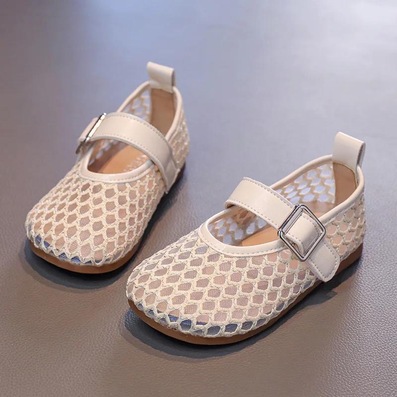 Fashion New Children's Sandals Summer Breathable Princess Shoes for Girls Simple Fashion Kids Causal Shoes Soft Soled Trend Versatile