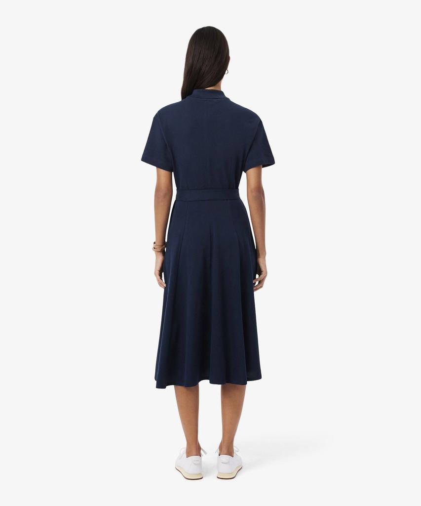 LACOSTE Women'S Fit-And-Flare Belted Polo Dress Ef9621-56G 166