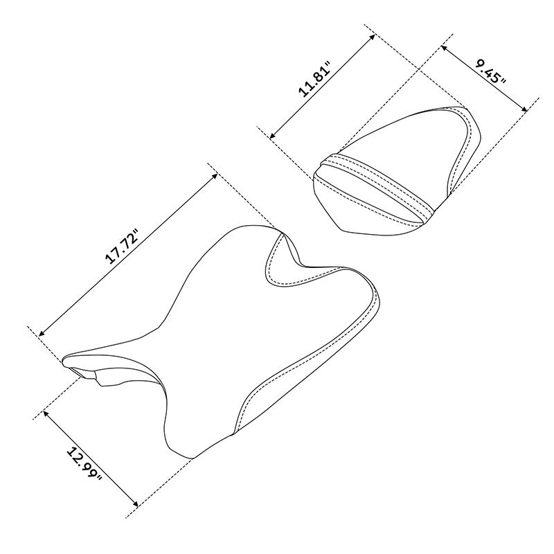 Motorcycle Rider Driver Passenger Seats For Yamaha YZF R1 YZF-R1 2009-2014