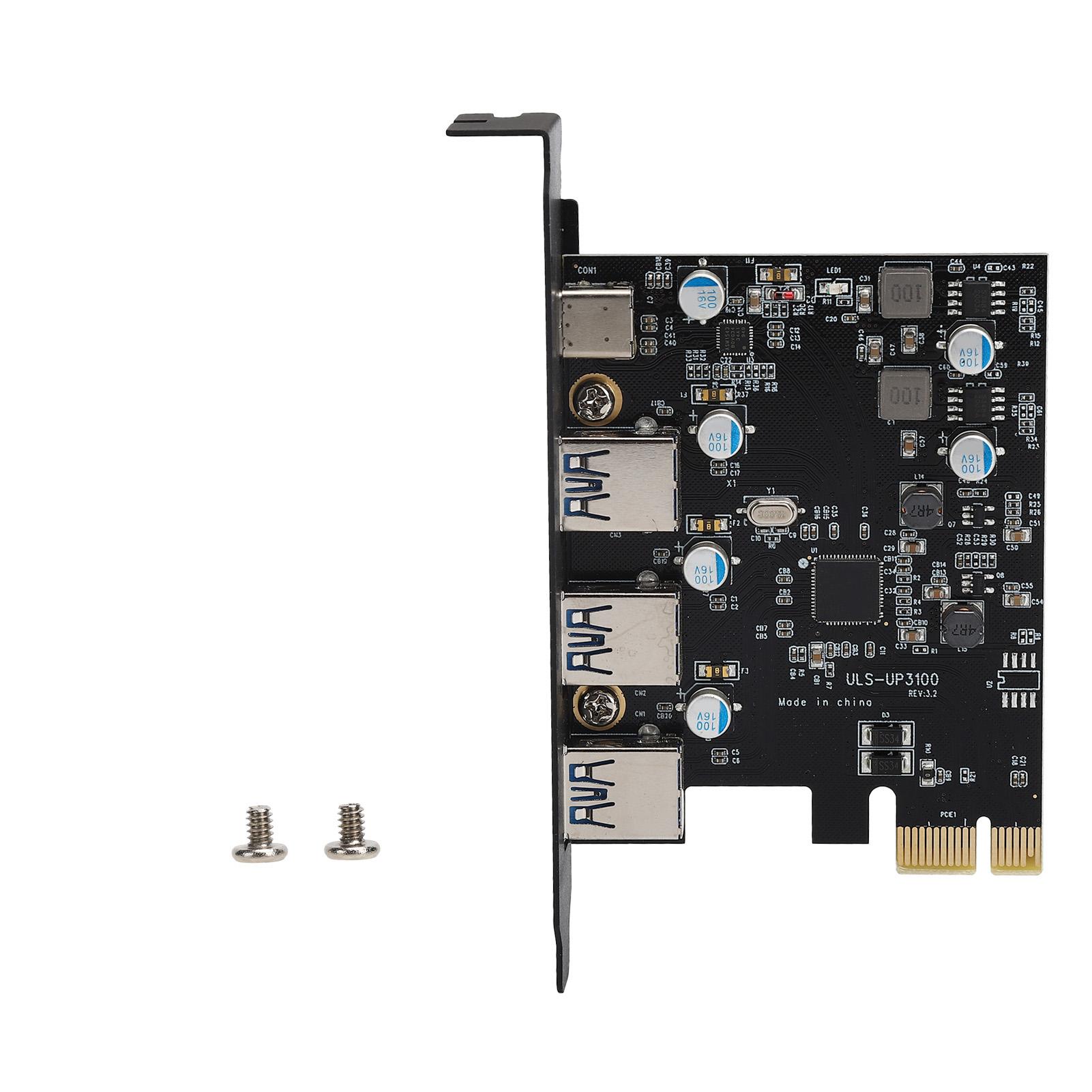 

PCIE Expansion Card to USB3.0 TypeC 5Gbps Express Adapter Controller Card with Disc