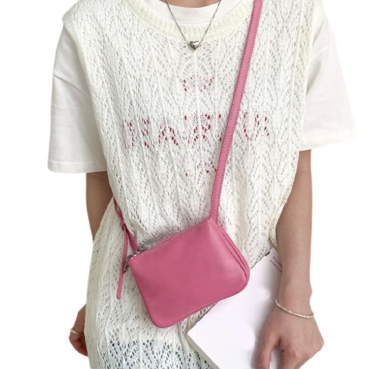 Casual PU Leather Crossbody Bag for Women Girls Phone Bag Small Shoulder Purse