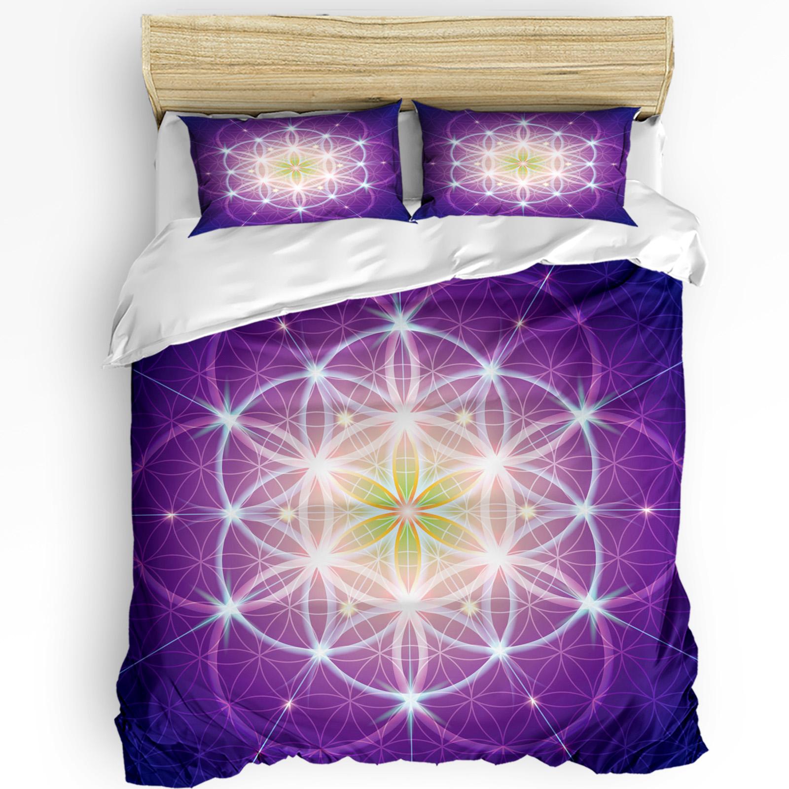 

Абстрактный декор с цветами сирени 3 предмета Постельный комплект Для спальни Двуспальная кровать Домашний текстиль Пододеяльник Наволочка EU single(135x200cm)