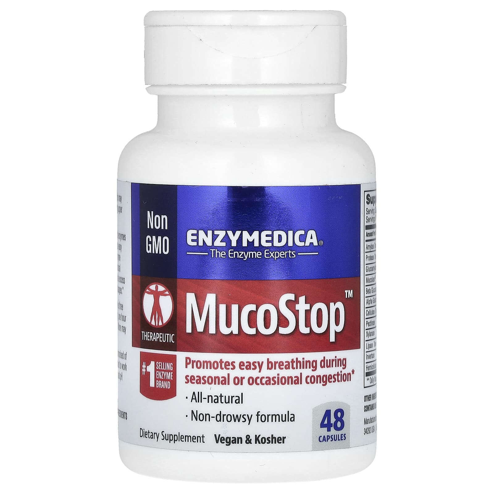 

Enzymedica, MucoStop, 48 capsules