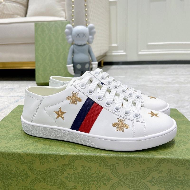

2025 New G Home Little Bee White Shoes Women s Love Shoes Fashion Versatile Women s Shoes Flat Flat Couple Casual Board Shoes Male size 45