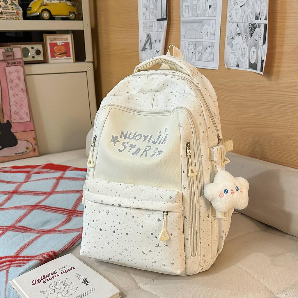 Schoolbag backpack new high school student large capacity star junior high school cute student high value schoolbag backpack