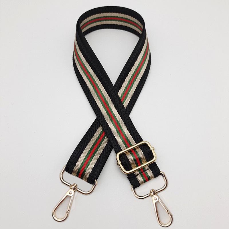 Correa de Bolso Cruzado Colorida Ajustable para Mujer - Correa de Hombro de Tejido Rayado Ancho Extendido