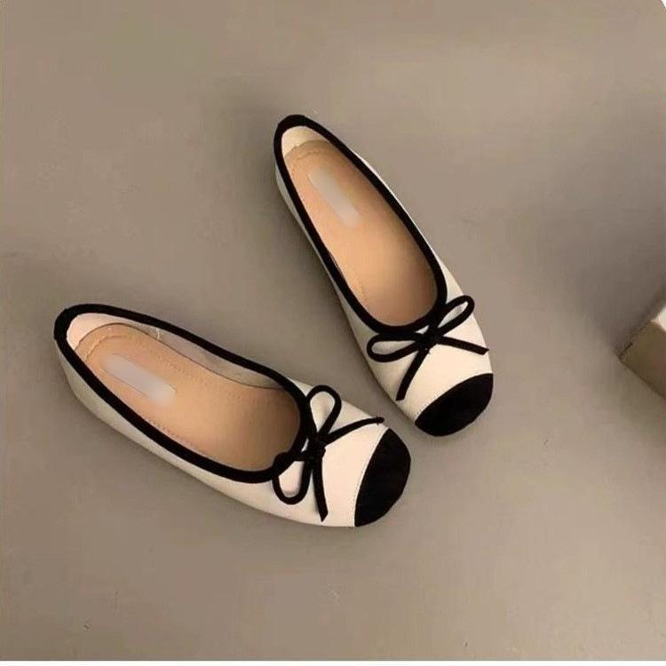 Gentle Ballet Ladyshoes Flats French Candy Soft Sole Silver New Chinese Red Single Shoes Autumn Small Fragrant Women's Shoes