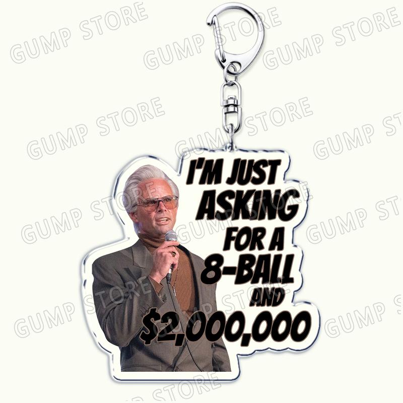 Funny Uncle Baby Billy Keychains for Accessories Judy Righteous Gemstones Danny Mcbride Bible Bonkers Keyring Fans Friends Gifts