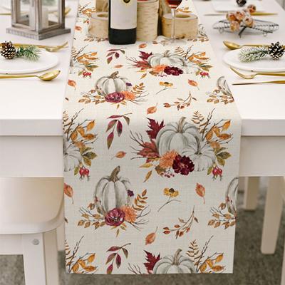 Sagit Thanksgiving,Dining,Table,Runner,,Maple,Leaf,Wedding,Decor,Table,Cloth,For,Dining,Table