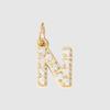 1 PC Stainless Steel & Natural Stone Capital Letter A-Z Charms Pendants DIY Necklace bracelet Jewelry Making Findings 8mm Dia.