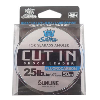 Sunline Fluorocarbon Line Saltimate Cut In 50m 25lb Clear #6