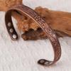 Vintage Red Copper Magnetic Bracelet & Ring Set for Men and Women