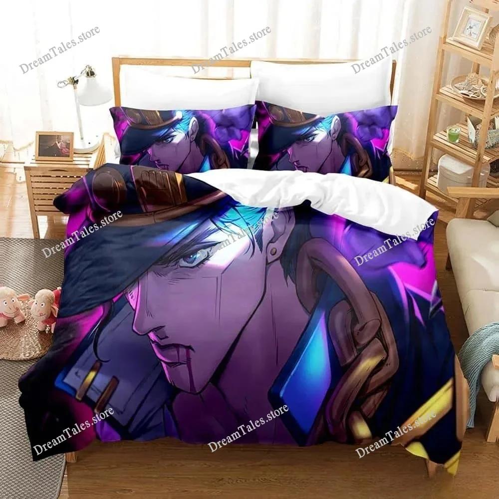 3d Print Anime JoJo's Bizarre Adventure Bedding Set Single Twin Full Queen King Size Bed Set Adult Kid Bedroom Duvet Cover Sets