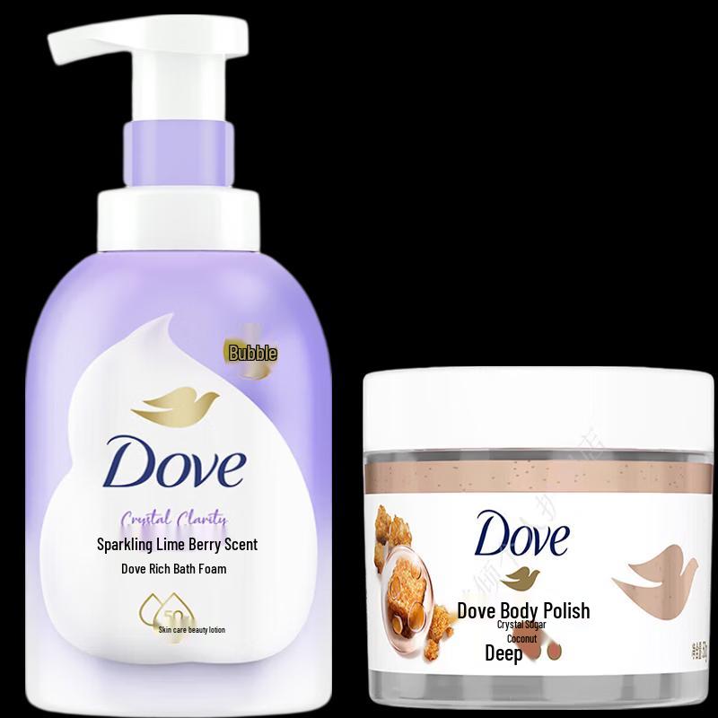 Dove Shower Foam & Body Scrub Set