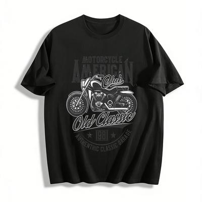 Vintage American Motorcycle Club 1981 Classic Garage Graphic Tee Pure Cotton T-shirt