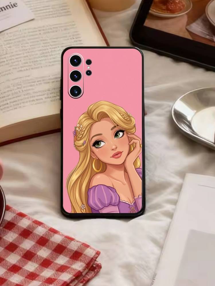 Fairy-Rapunzel Princess Phone Case For Samsung S26,S25,S24,S23,S22,S21,S20,S30,Ultra,Plus,Fe,Note,5G Black Cover
