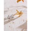 Yhpup Size 7 Ocean Style Stainless Steel Starfish Gold Silver Color PVD Ring Fashion Charm for Women Vacation Daily Wear 2025