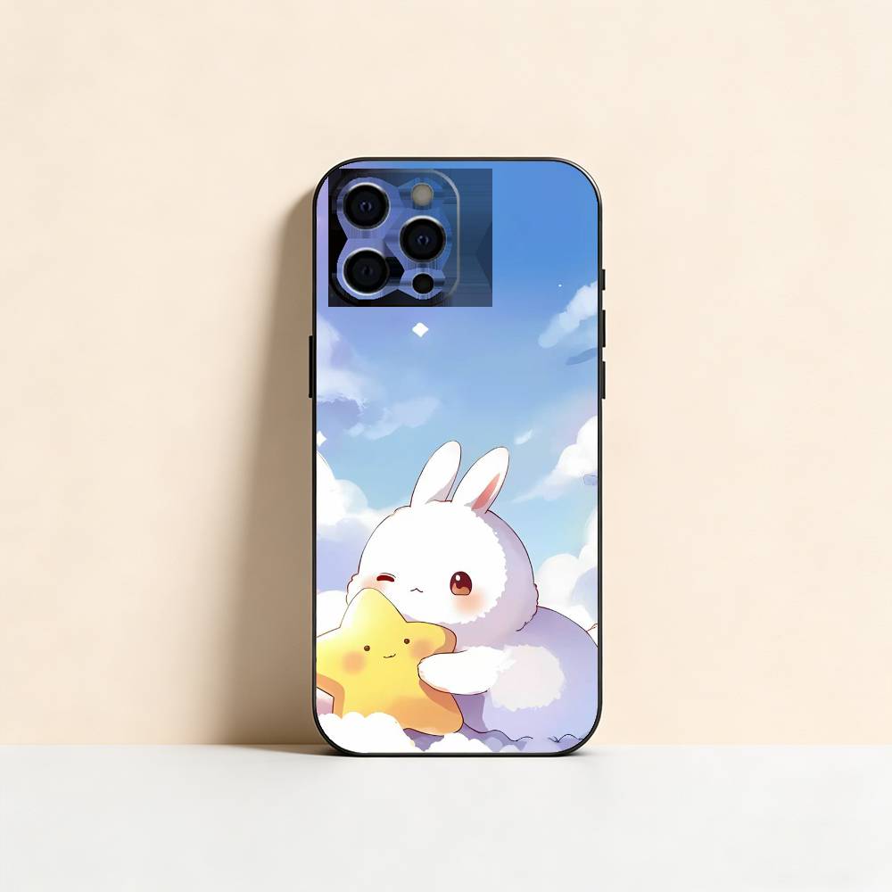 Cloudy Bunny Phone Case Silicone Soft For IPhone 17 16 15 14 13 12 11 X XR Plus Pro Max Plus