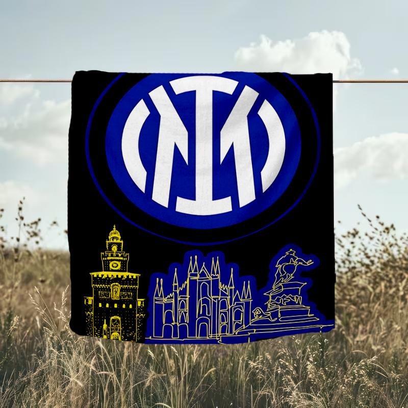 1 Stück F.C. Internazionale Milano Bedruckte Weiche Flanelldecke Überwurf für Schlafzimmer Wohnzimmer Sofa Camping Reise Fan Geschenke Weihnachtsgeschenke