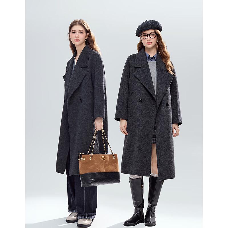 Betu Women's 2025 Winter Pure Wool Structured Overcoat