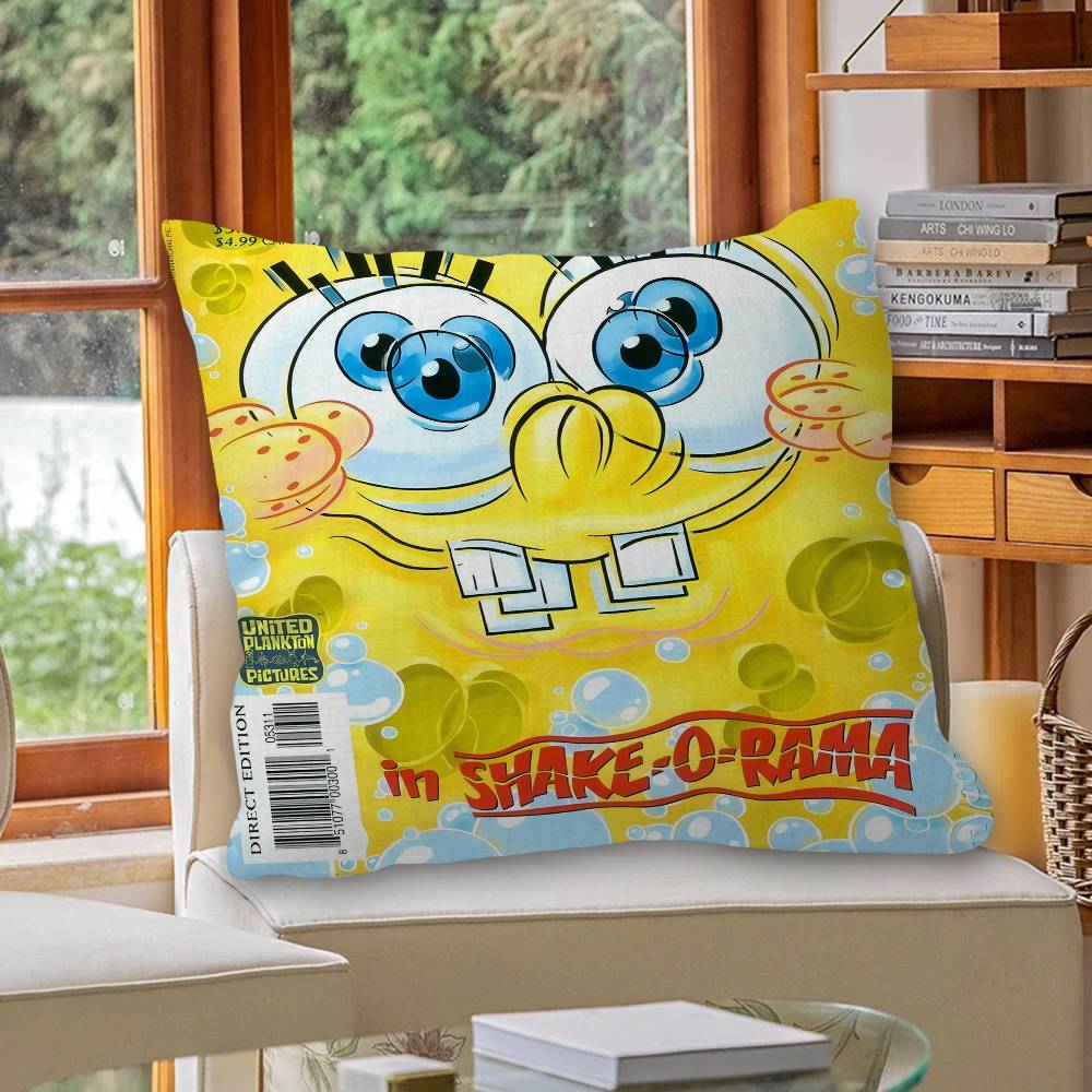 Cartoon S-Spongebobs Pillow Cover Sofa Cushion Cover Home Room Decoration Children Gift
